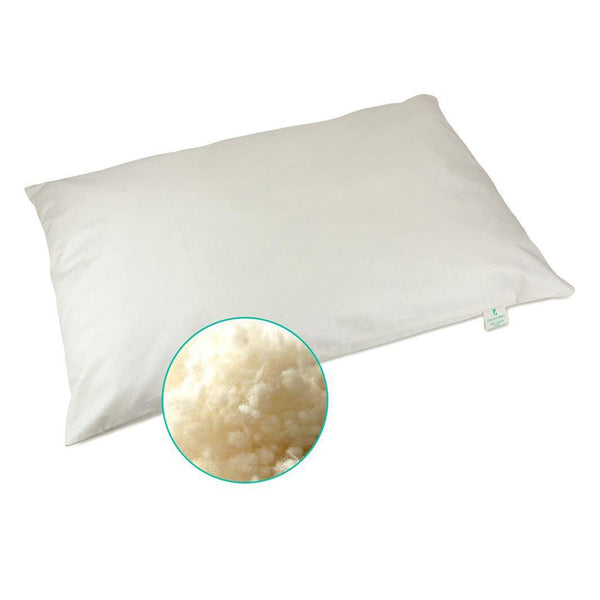 Organic wool flat pillow